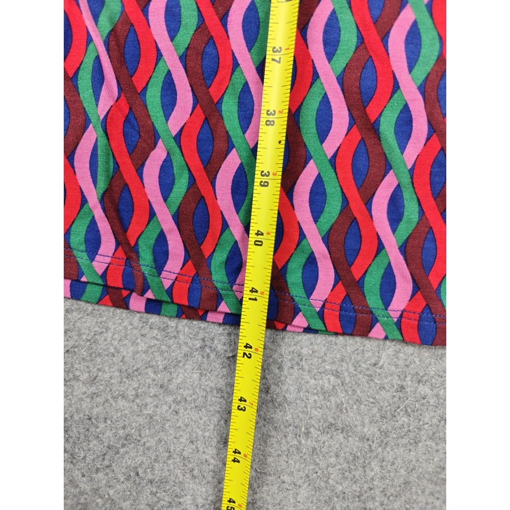 Boden Dress Womens 6 Multicolor Wavy Stripe Fit & Flare Puff Sleeve Midi - Picture 7 of 9